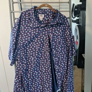 4XLT DXL casual button up shirt